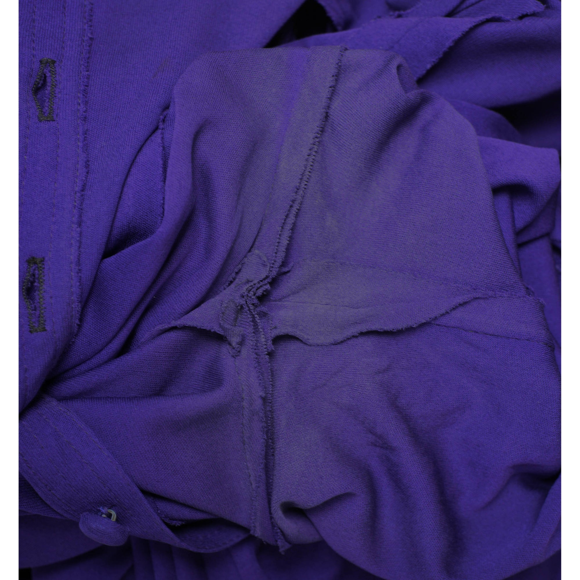 Vintage 1970s Jean Muir Dress Purple Jersey Size M - Poppy's Vintage Clothing