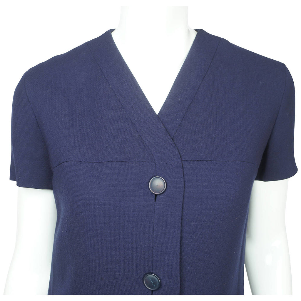 Vintage 1960s Jean Patou Wool Dress - Made in France - M - Poppy's Vintage Clothing