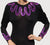 Vintage 1980s Jean Muir Dress - Black Rayon Jersey w Pink Sequins - Poppy's Vintage Clothing