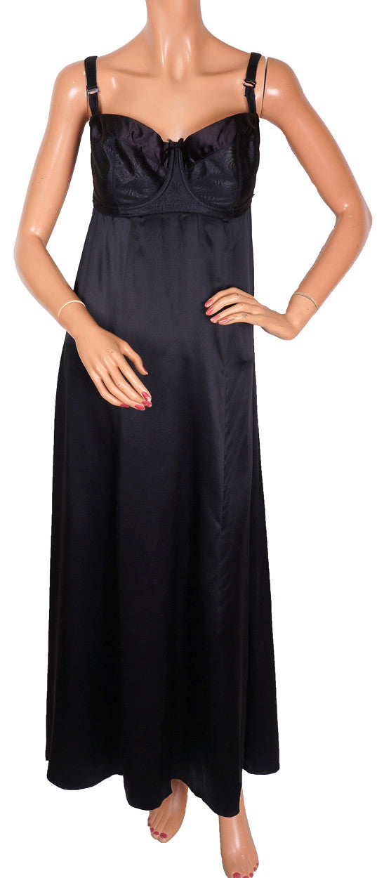 1990s Dress by Jean Paul Gaultier in Black Silk Chiffon & Knit - Poppy's Vintage Clothing