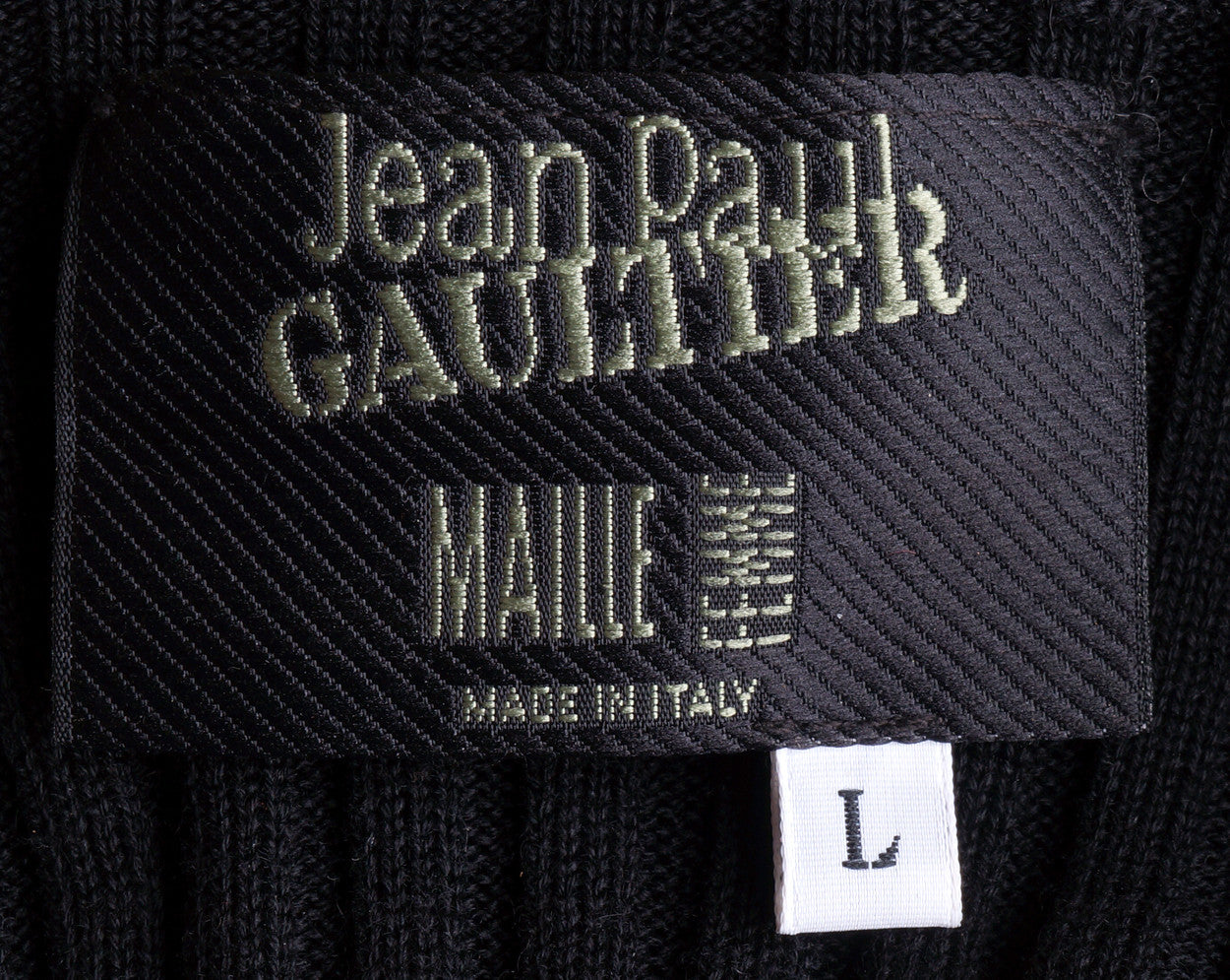 1990s Dress by Jean Paul Gaultier in Black Silk Chiffon & Knit - Poppy's Vintage Clothing