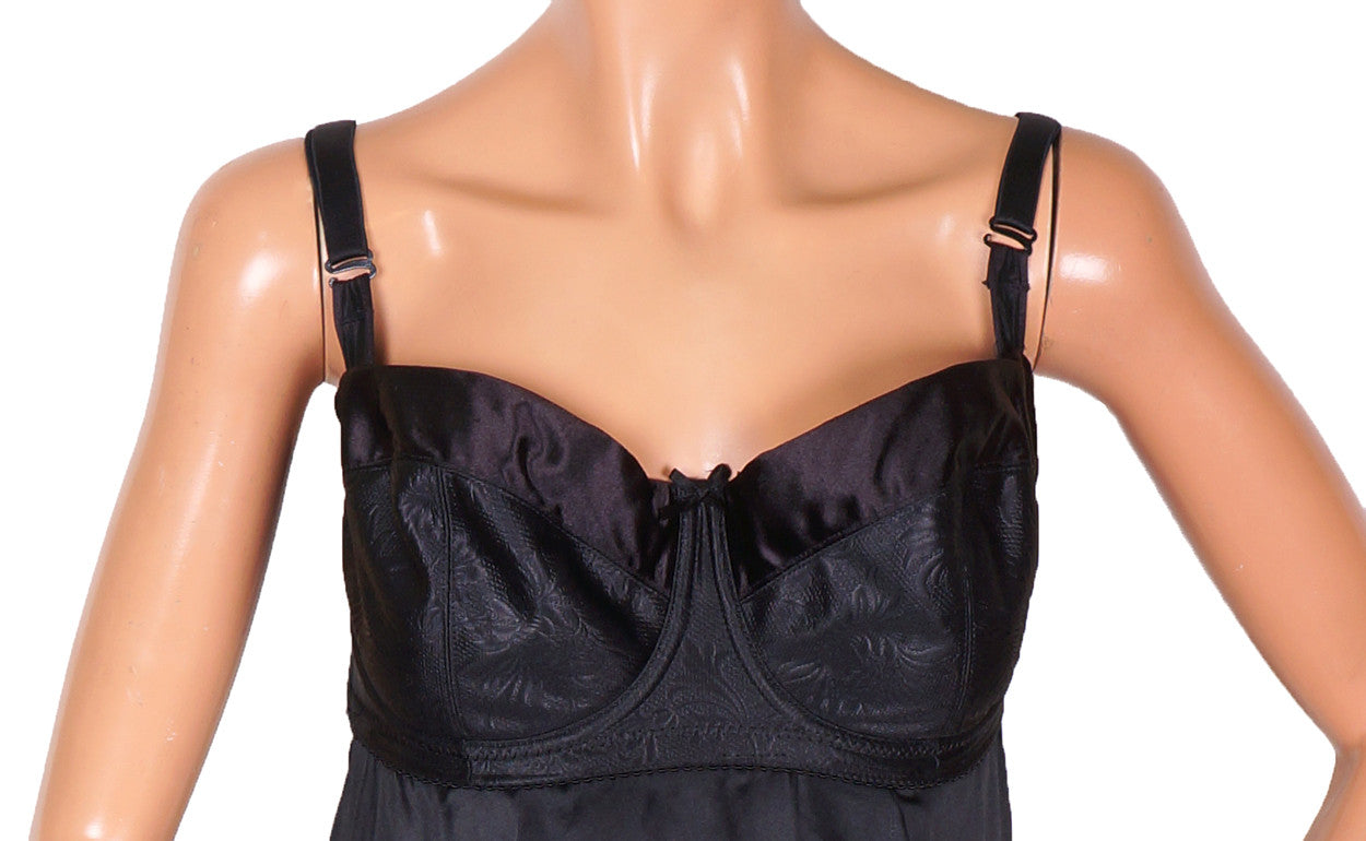1990s Dress by Jean Paul Gaultier in Black Silk Chiffon & Knit - Poppy's Vintage Clothing