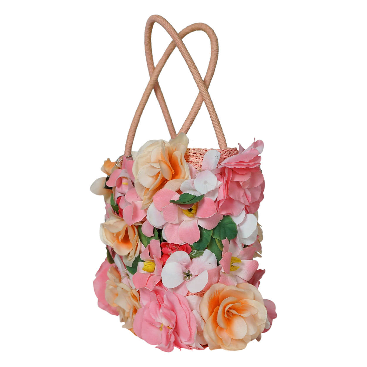Spring Easter Flower Basket Handbag Purse by Jeanne Lottie Canadian Designer - Poppy's Vintage Clothing