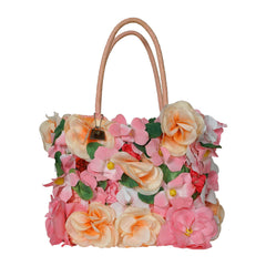 Spring Easter Flower Basket Handbag Purse by Jeanne Lottie Canadian Designer - Poppy's Vintage Clothing