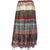 Vintage 1980s Indian Gauze Cotton Skirt w Metallic Thread Floral Print One Size - Poppy's Vintage Clothing