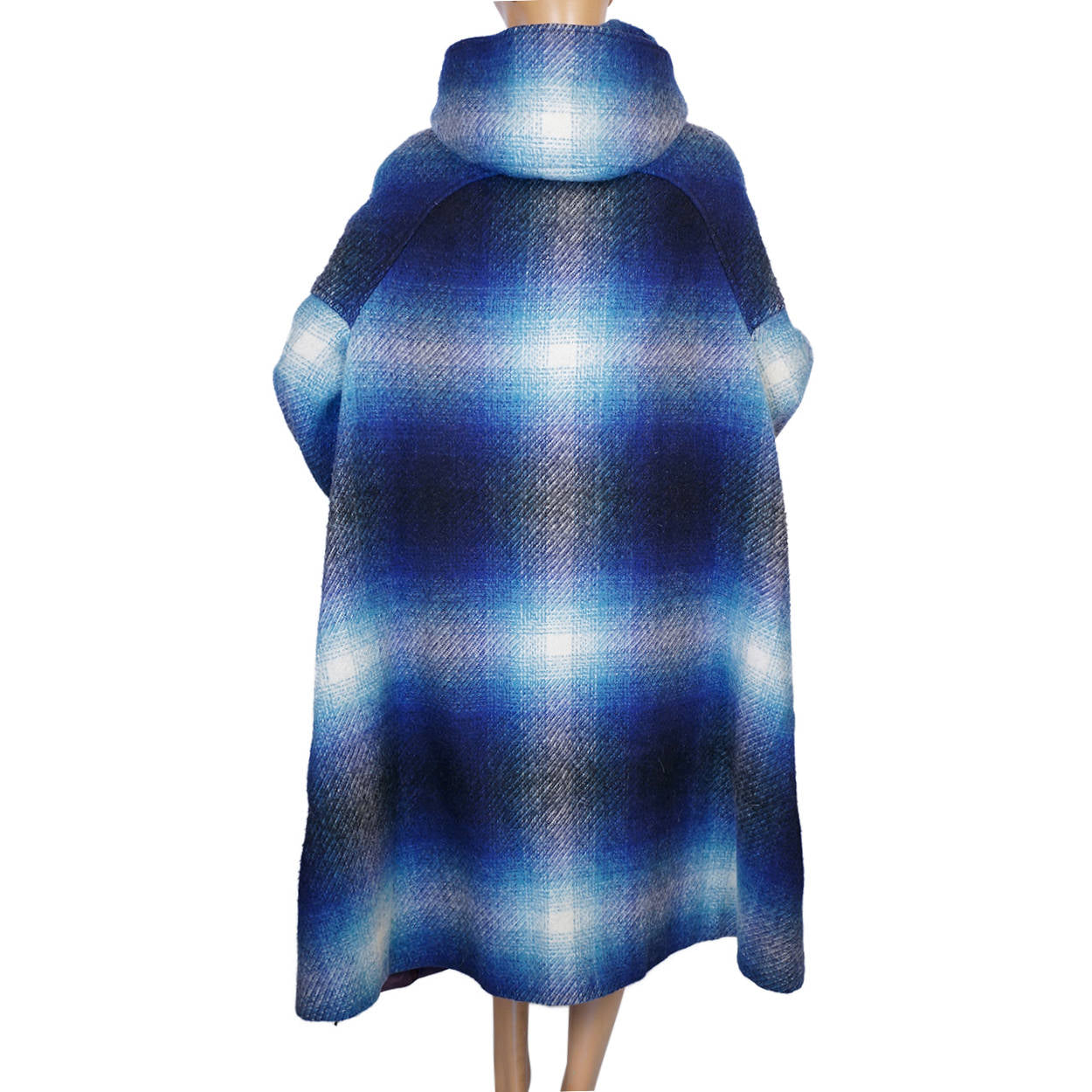 Vintage 1980s Irish Wool Tweed Coat Plaid Boru by Jimmy Hourihan Dublin Ireland M - Poppy's Vintage Clothing