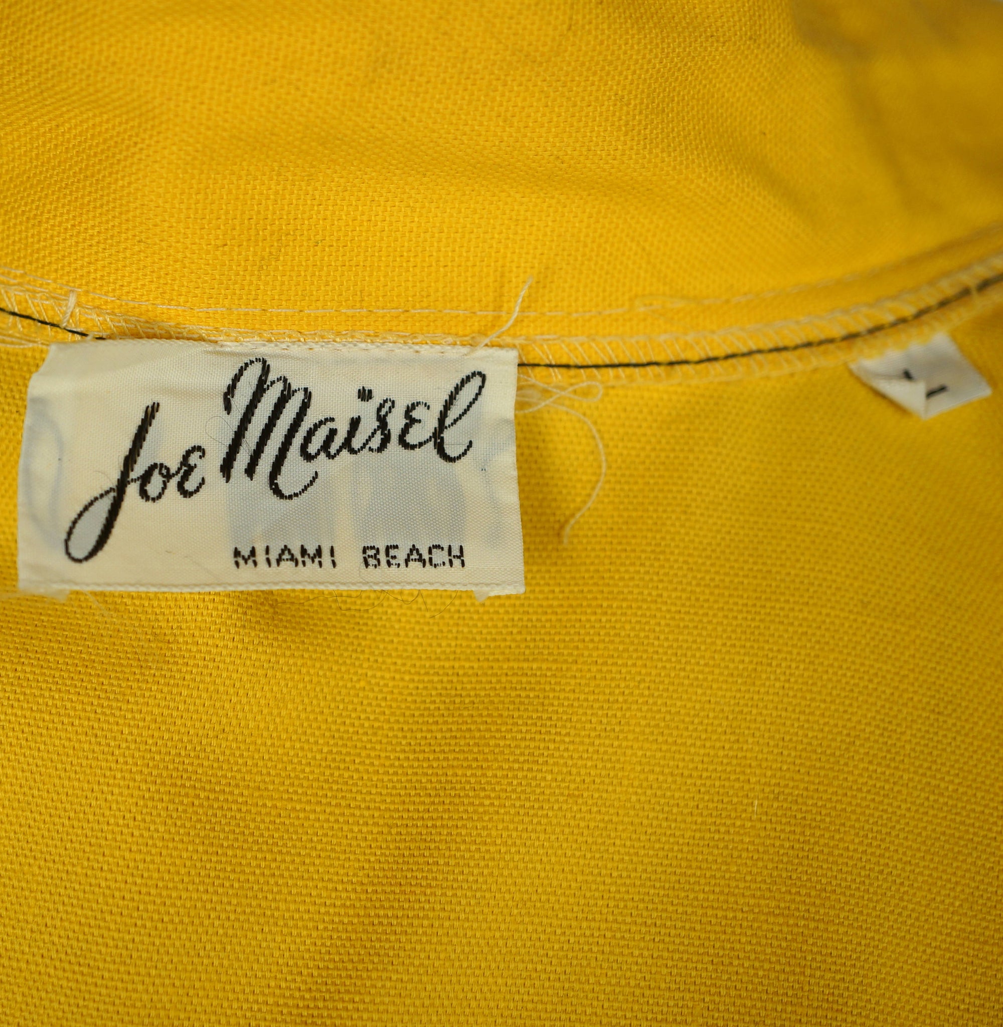 Vintage 1960s Sailing Windbreaker Jacket Yellow Cotton by Joe Maisel Miami Beach - Poppy's Vintage Clothing