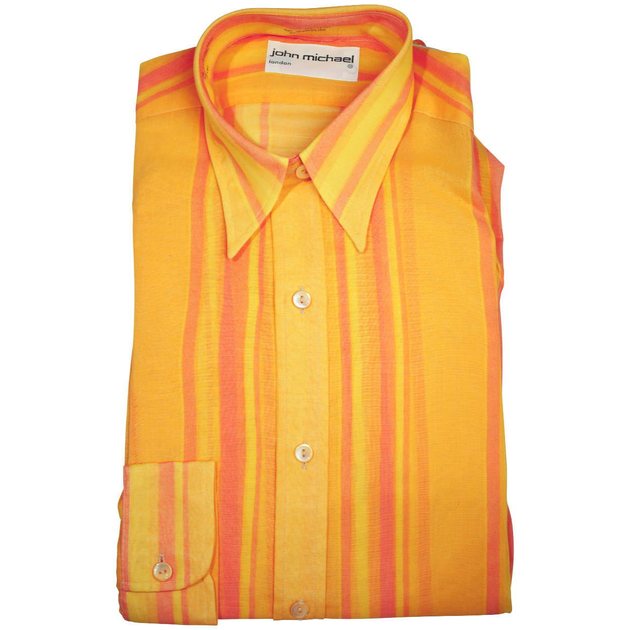 Vintage 60s Mod Shirt John Michael Ingram London NOS Size S - Poppy's Vintage Clothing