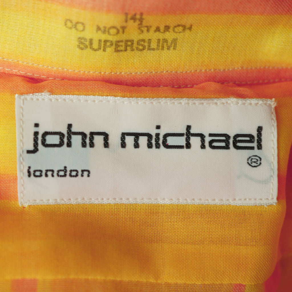 Vintage 60s Mod Shirt John Michael Ingram London NOS Size S - Poppy's Vintage Clothing