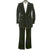 Vintage 1970s John Warden Mens Suit Black Velvet Size S W32 - Poppy's Vintage Clothing