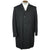 Vintage Mens Overcoat 60s Custom Tailored Black Wool Size M - Poppy's Vintage Clothing