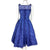 Vintage 1950s Voile Dress Blue Leopard Print Jonathan Logan