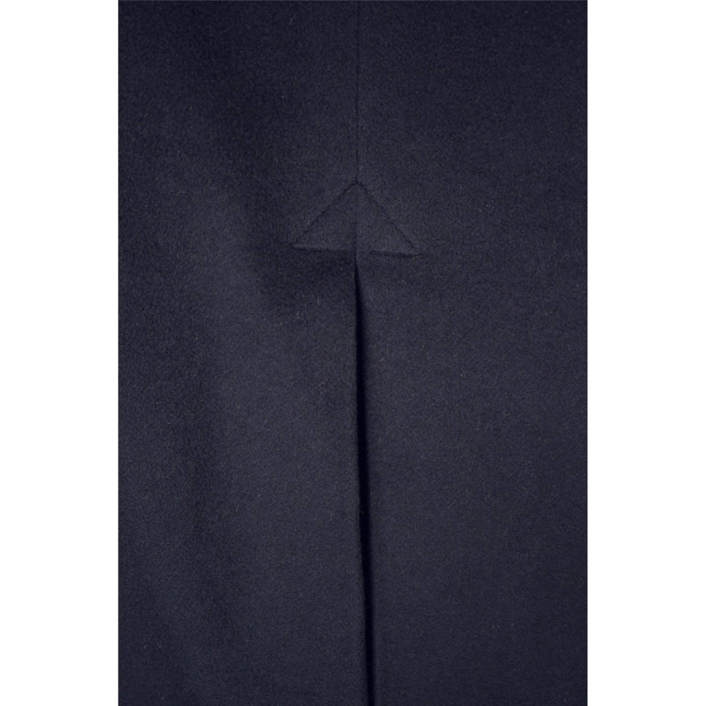 Vintage Mens 100% Cashmere Coat Navy Trench Overcoat Size 44 - Poppy's Vintage Clothing