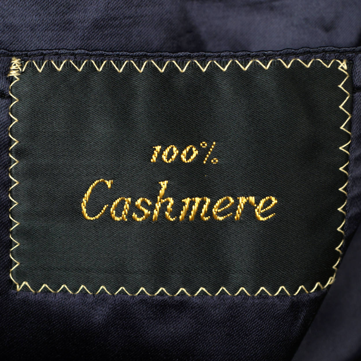 Vintage Mens 100% Cashmere Coat Navy Trench Overcoat Size 44 - Poppy's Vintage Clothing