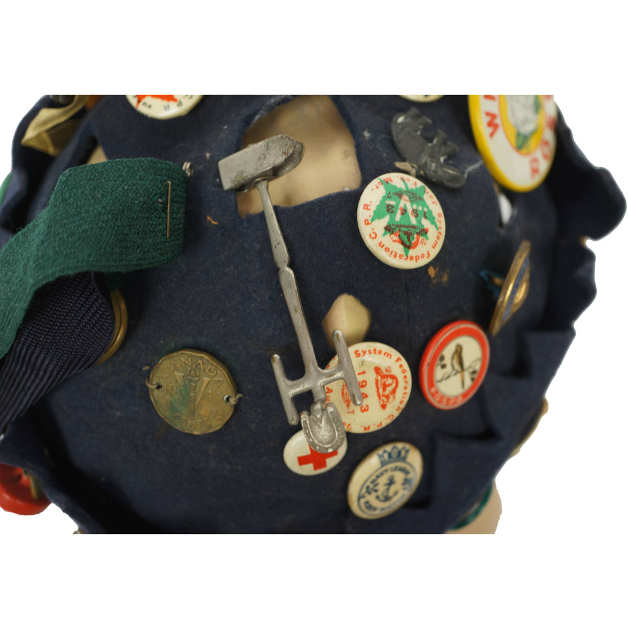 Vintage 40s Jughead Hat Whoopee Cap WWII Pinbacks - Poppy's Vintage Clothing