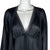 NOS 1970s Vintage Peignoir Set Black Sheer Nightgown Panties