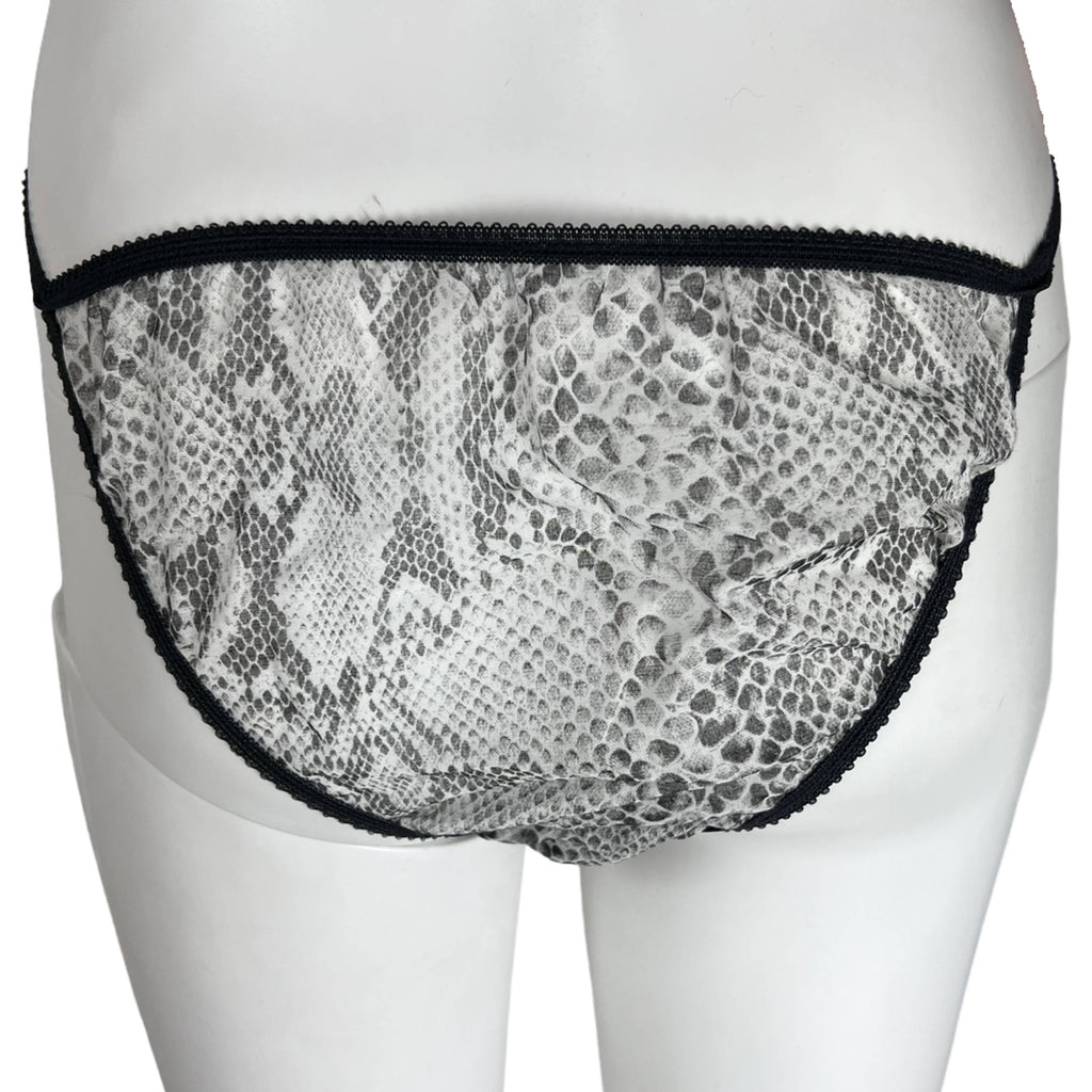 NOS 1970s Vintage Nightgown w Matching Panties Snakeskin Ptn