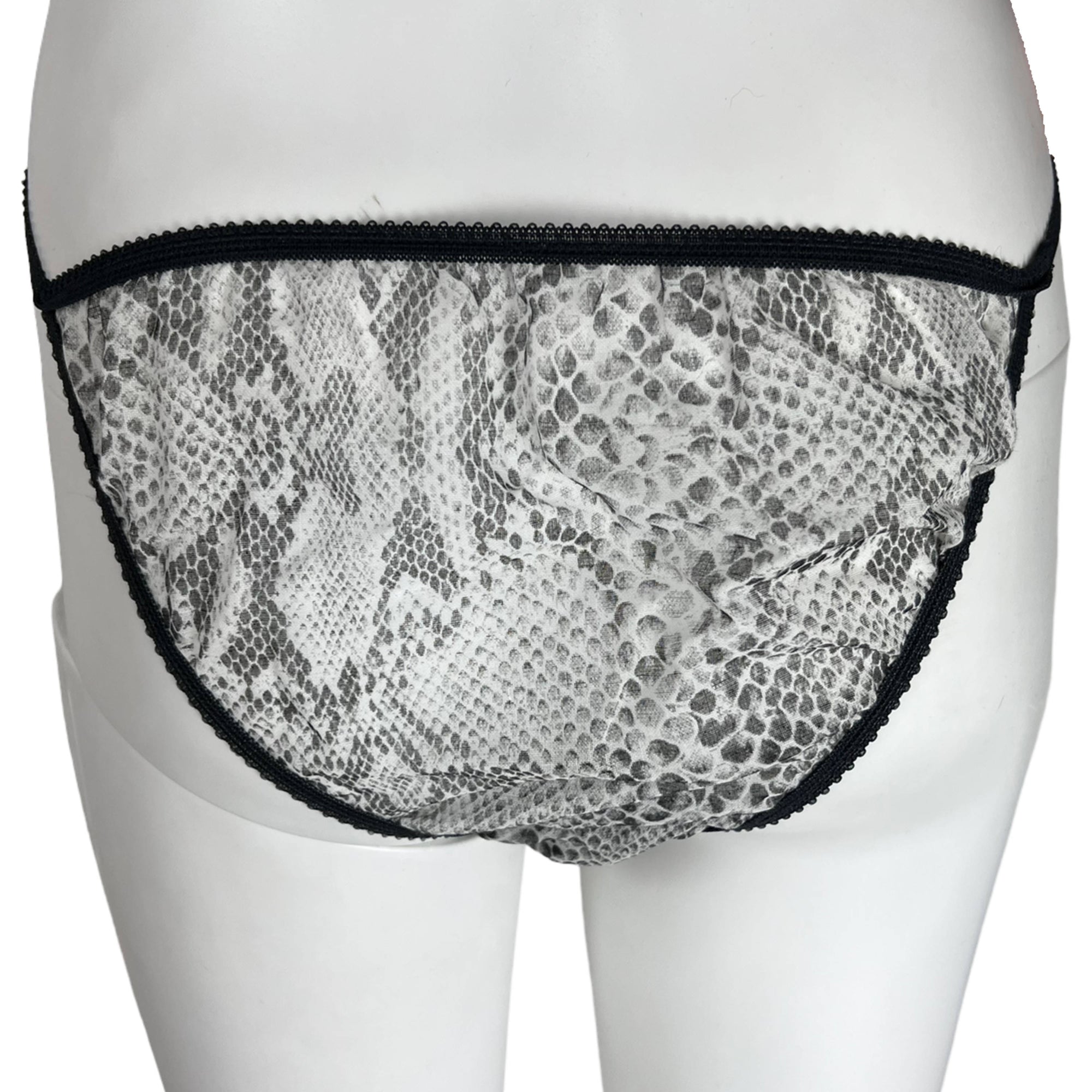 NOS 1970s Vintage Nightgown w Matching Panties Snakeskin Ptn