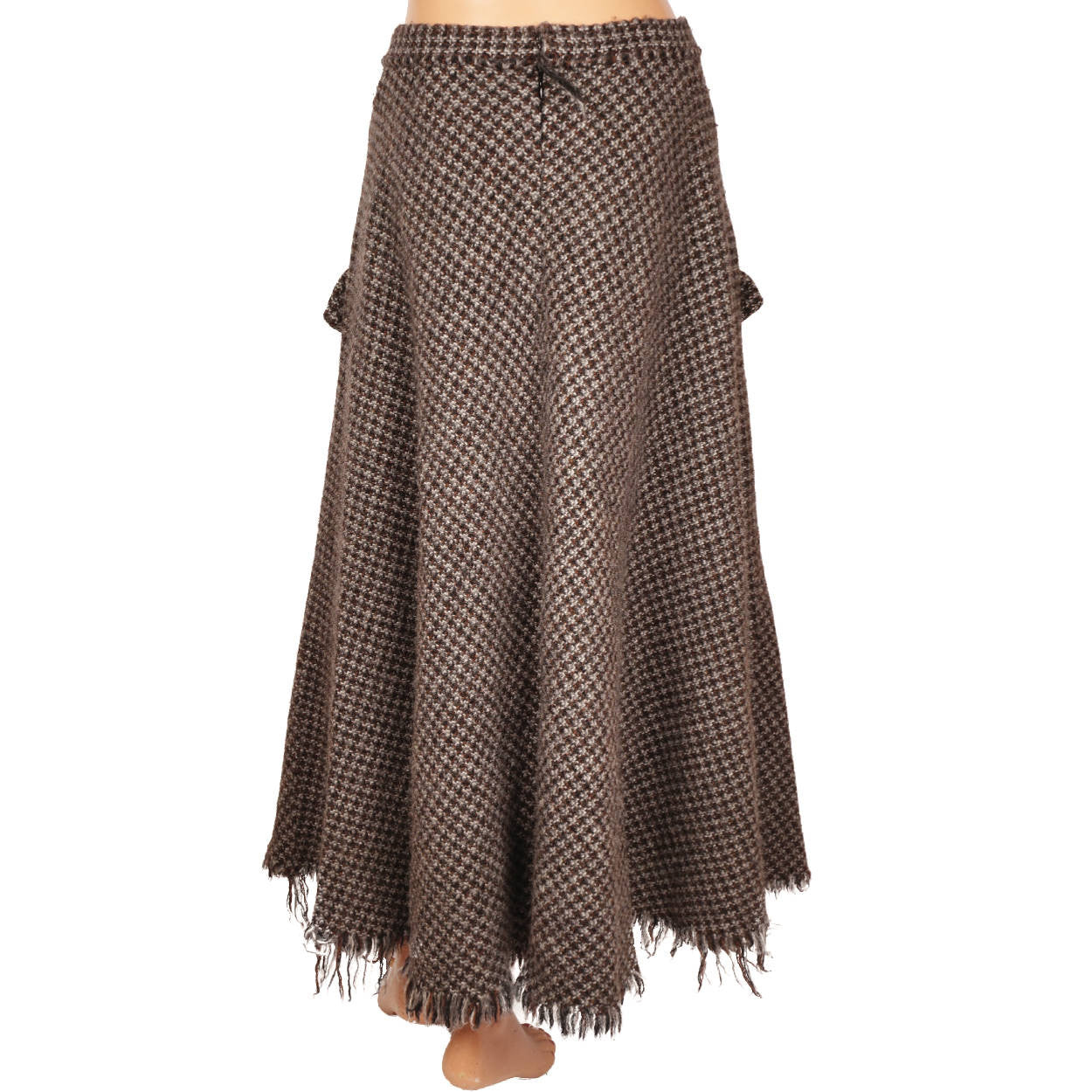 Junya Watanabe Comme des Garcons Raw Edges Wool Skirt - M - Poppy's Vintage Clothing