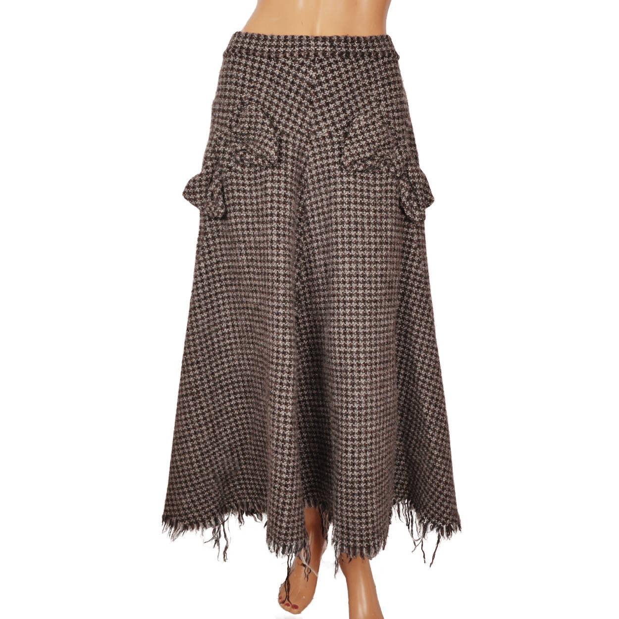 Junya Watanabe Comme des Garcons Raw Edges Wool Skirt - M - Poppy's Vintage Clothing