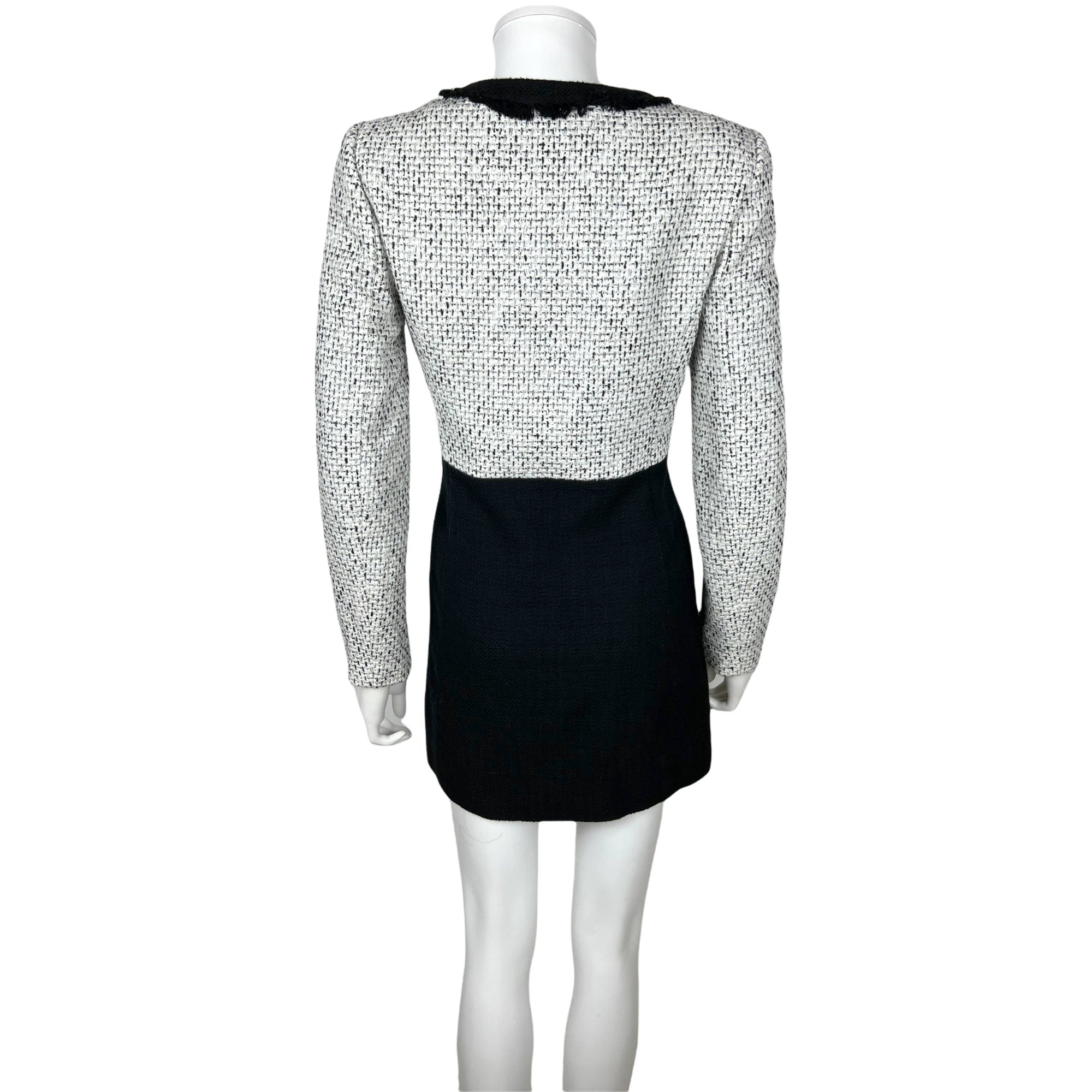 Karl Lagerfeld Dress Black and White Tweed Size 2