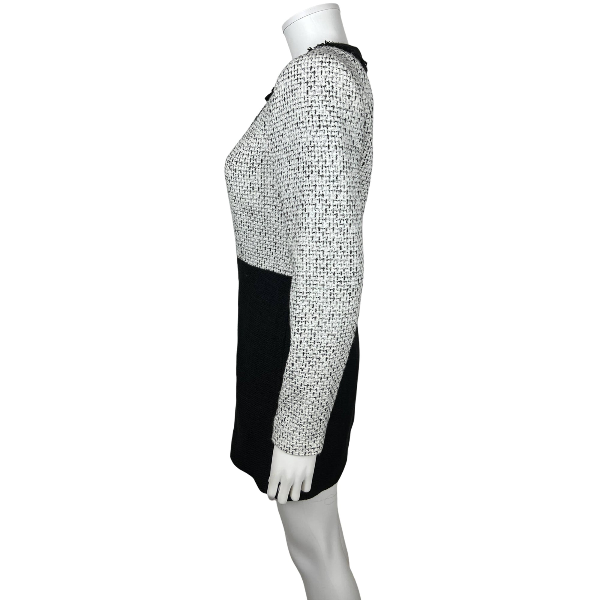 Karl Lagerfeld Dress Black and White Tweed Size 2
