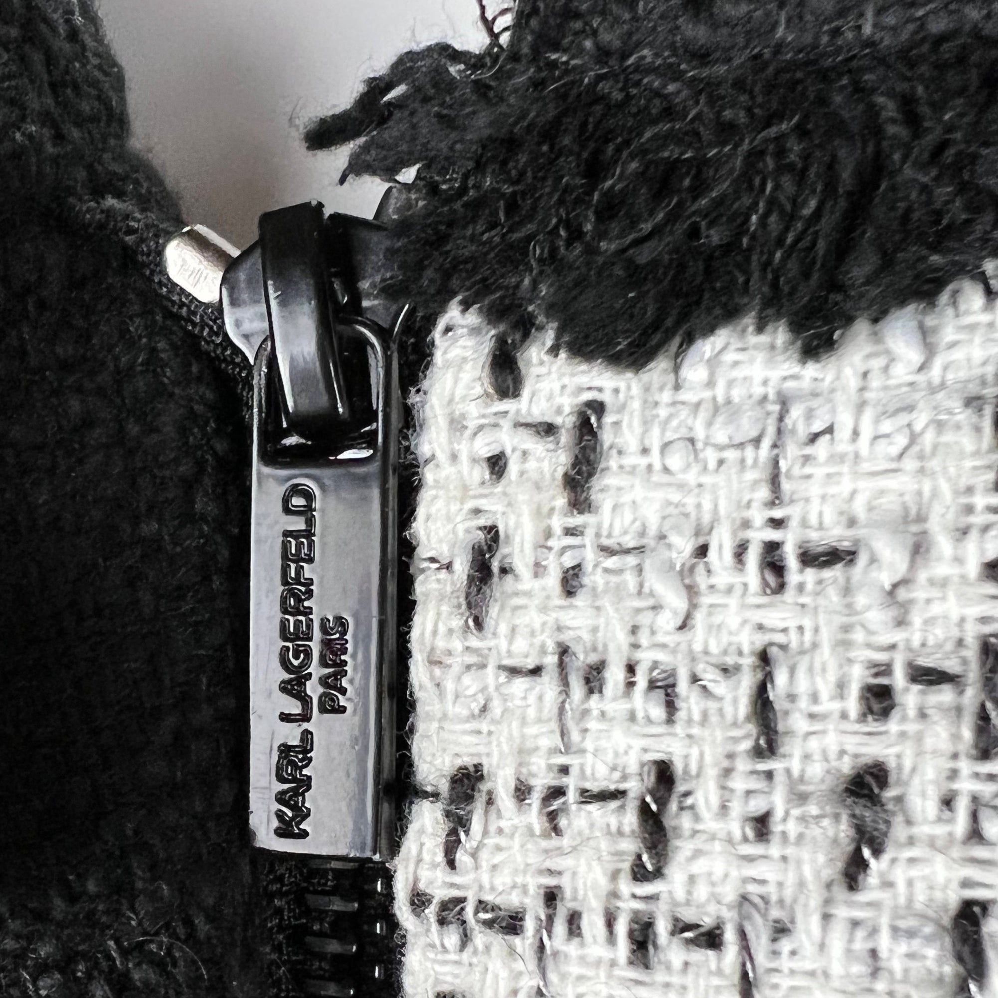 Karl Lagerfeld Dress Black and White Tweed Size 2