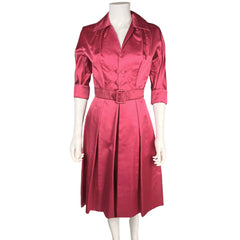 Vintage 1950s Pink Silk Dress Kate Newman Gowns Montreal M