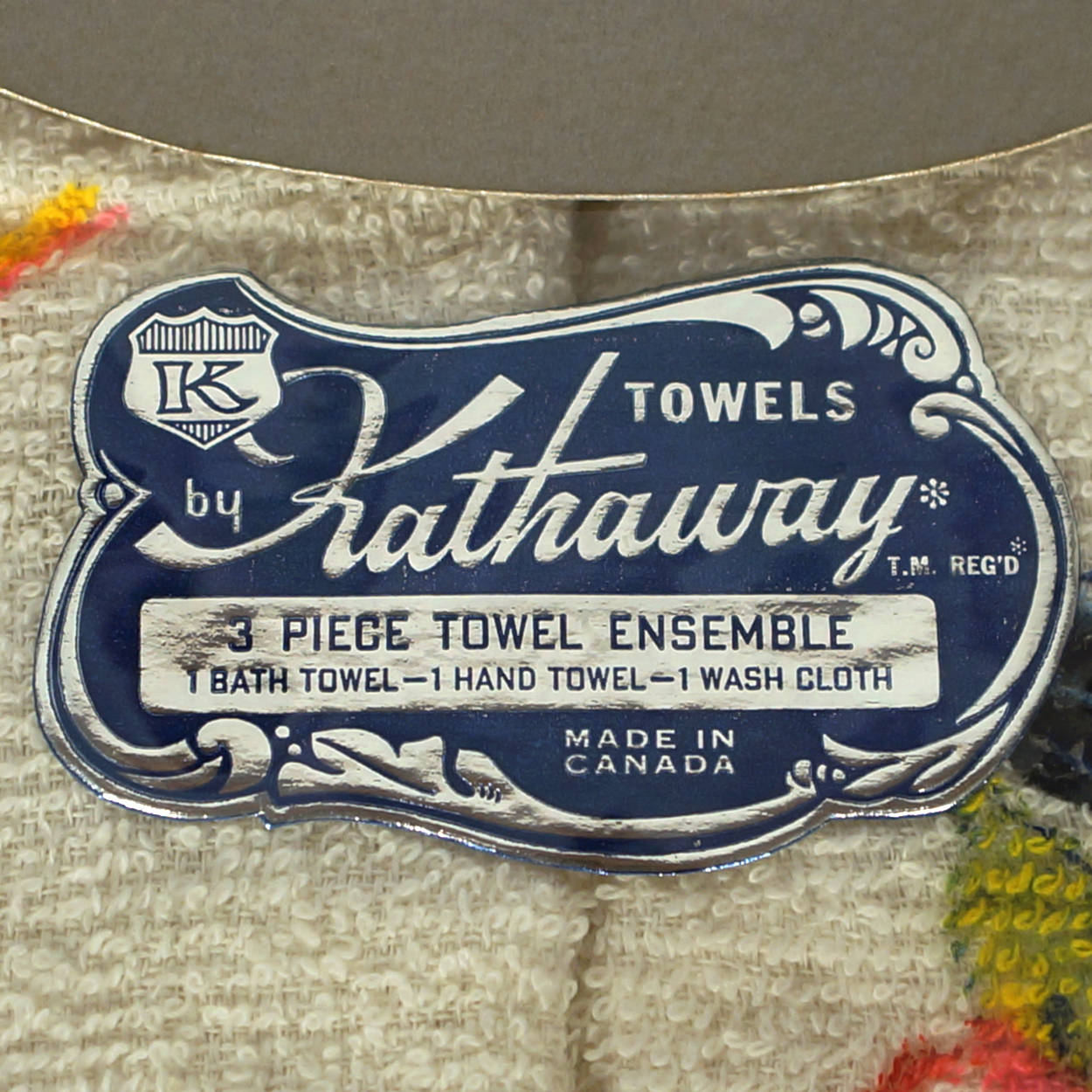 Vintage 1950s Unused Towel Set Blue Birds by Kathaway NOS in Box 3 Pieces - Poppy's Vintage Clothing
