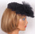 1930s Cocktail Hat by Kathleen New York, Dark Blue-Black Lacquered Straw - Poppy's Vintage Clothing