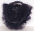 1930s Cocktail Hat by Kathleen New York, Dark Blue-Black Lacquered Straw - Poppy's Vintage Clothing