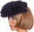 1930s Cocktail Hat by Kathleen New York, Dark Blue-Black Lacquered Straw - Poppy's Vintage Clothing