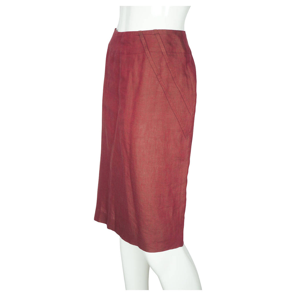 Vintage Kenzo Jungle Jacket Skirt Suit Red Cotton French Size 38 US 8 - Poppy's Vintage Clothing