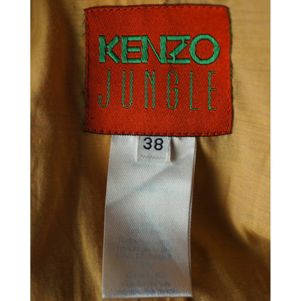 Vintage Kenzo Jungle Jacket Skirt Suit Red Cotton French Size 38 US 8 - Poppy's Vintage Clothing