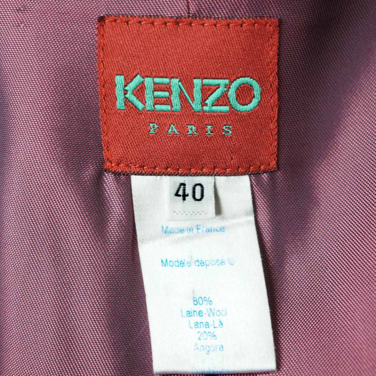 Vintage Kenzo Paris Skirt Suit Wool Angora Ladies French Size 40 Made in France - Poppy's Vintage Clothing