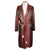 Vintage Mens Dressing Gown Two Tone Woven Satin Robe Khanel Oustaz Egypt Size L XL - Poppy's Vintage Clothing