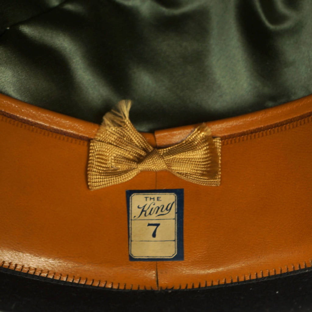 Vintage Mens English Bowler by Lyons London Black Derby The King Hat Size 7 - Poppy's Vintage Clothing