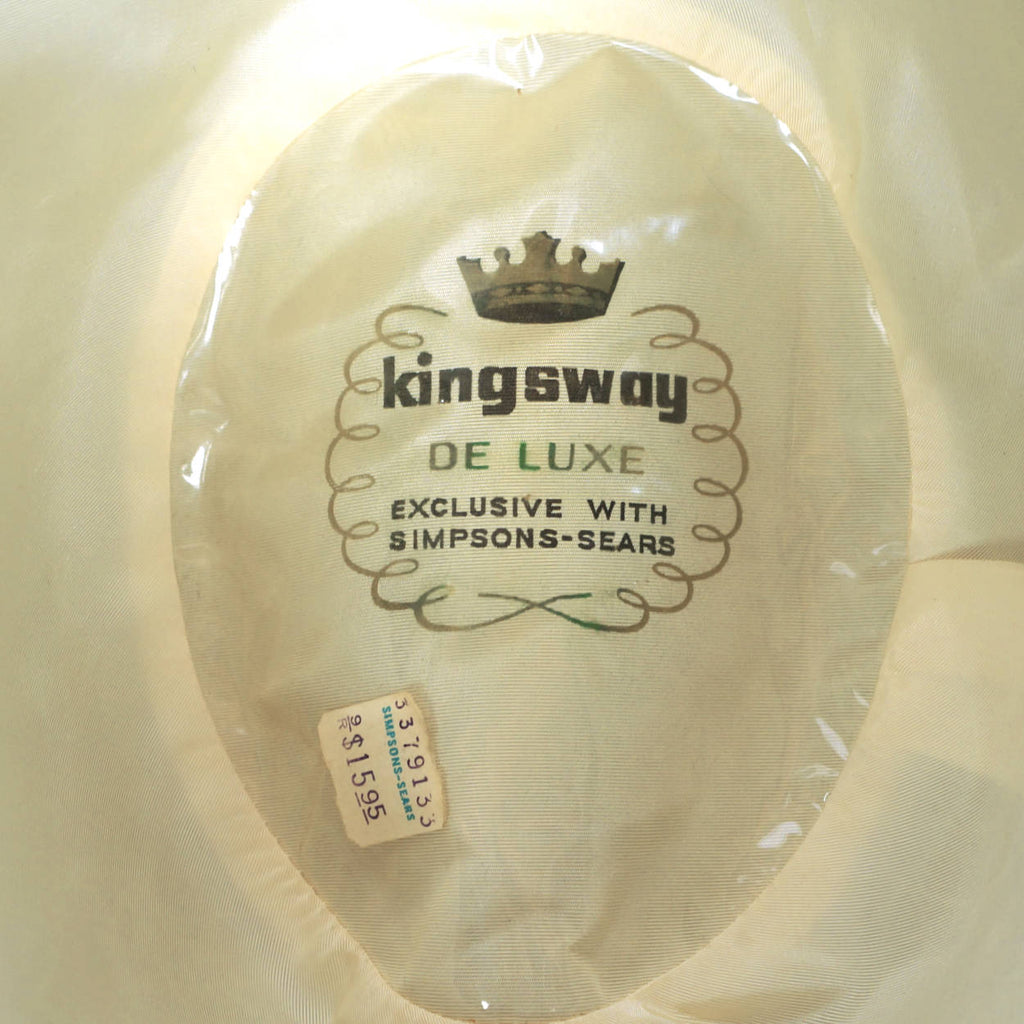 Vintage 1960s Kingsway Trilby Fedora Hat Green Fur Felt Simpsons Sears Sz 7 1/8 - Poppy's Vintage Clothing