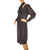 Vintage Krizia Italy Dress 1980s Silver Black Lurex Size M 42 - Poppy's Vintage Clothing