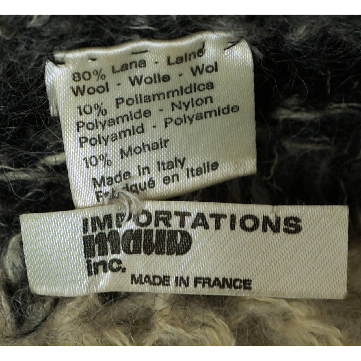 Vintage 1970s Wool Pullover Sweater Open Weave Crochet Knit Italy - Poppy's Vintage Clothing