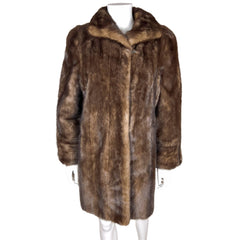 Vintage Canada Majestic Mink Coat Medium Brown Fur Size M