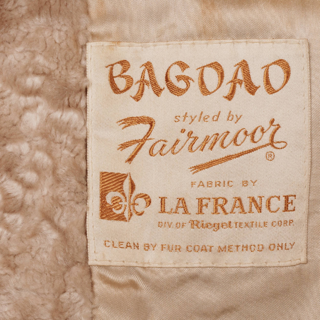 Vintage 60s Faux Fur Swakara Coat Bagdad by Fairmoor Lafrance Fabric Ladies Size M - Poppy's Vintage Clothing