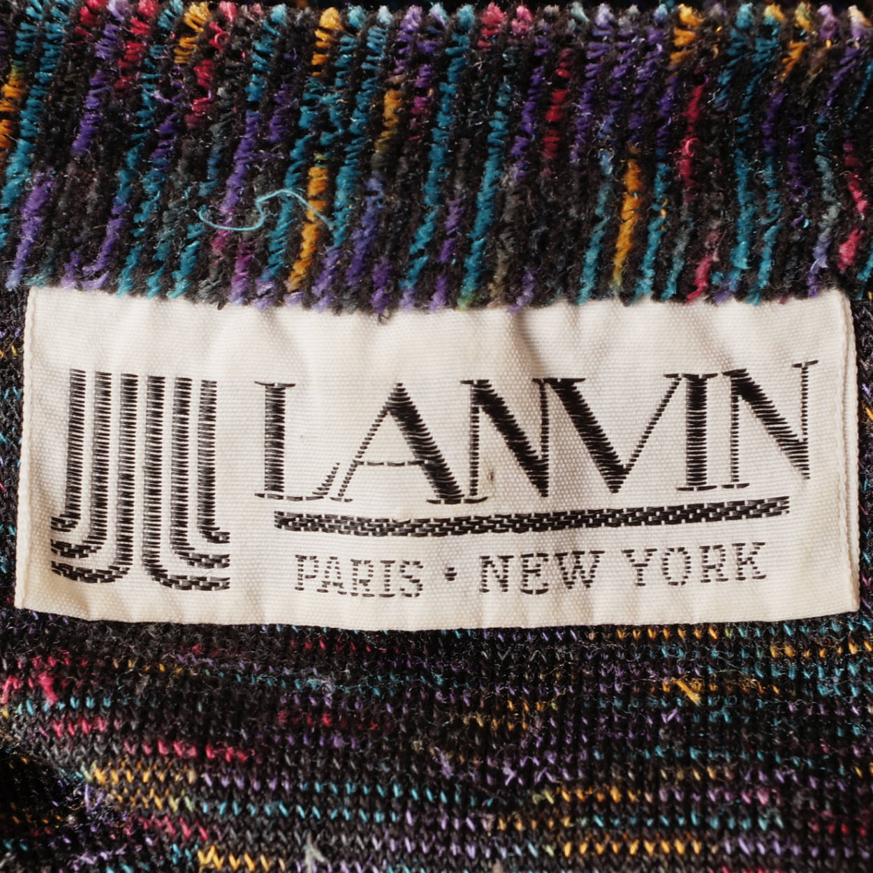 Vintage Lanvin Paris Chenille Dress 1970s Size L - Poppy's Vintage Clothing