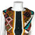 Vintage 1970s Lanvin Dress Aztec Quilt Pattern Cotton Sz S M