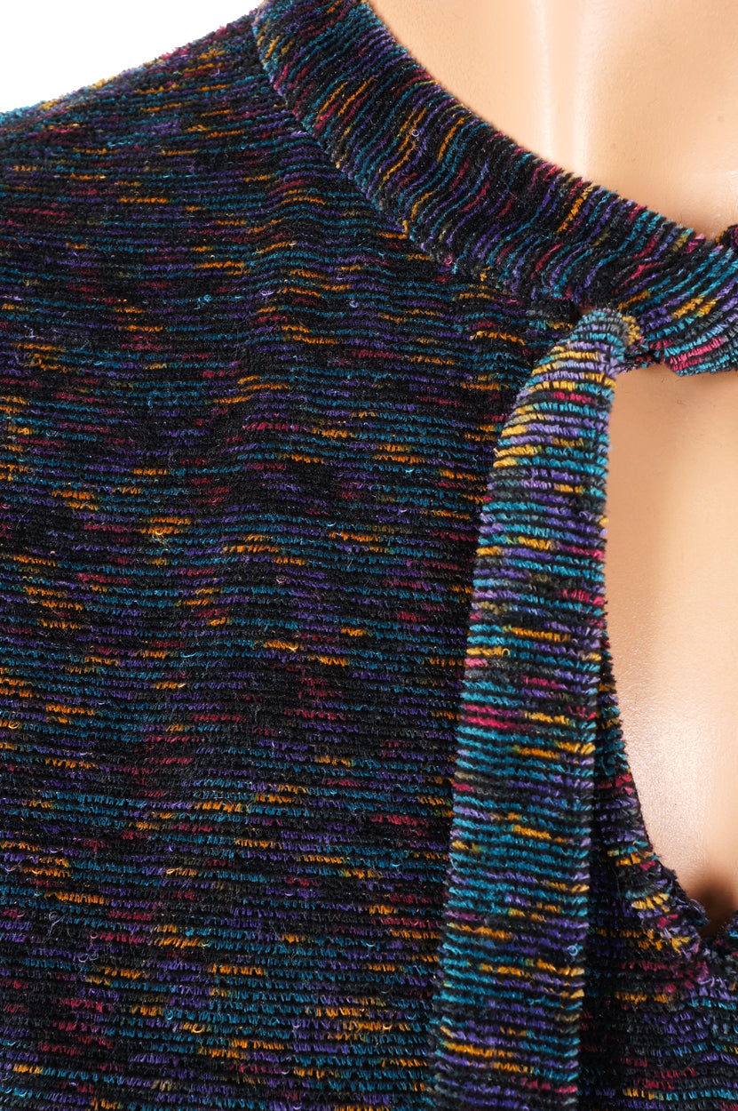 Vintage Lanvin Paris Chenille Dress 1970s Size L - Poppy's Vintage Clothing