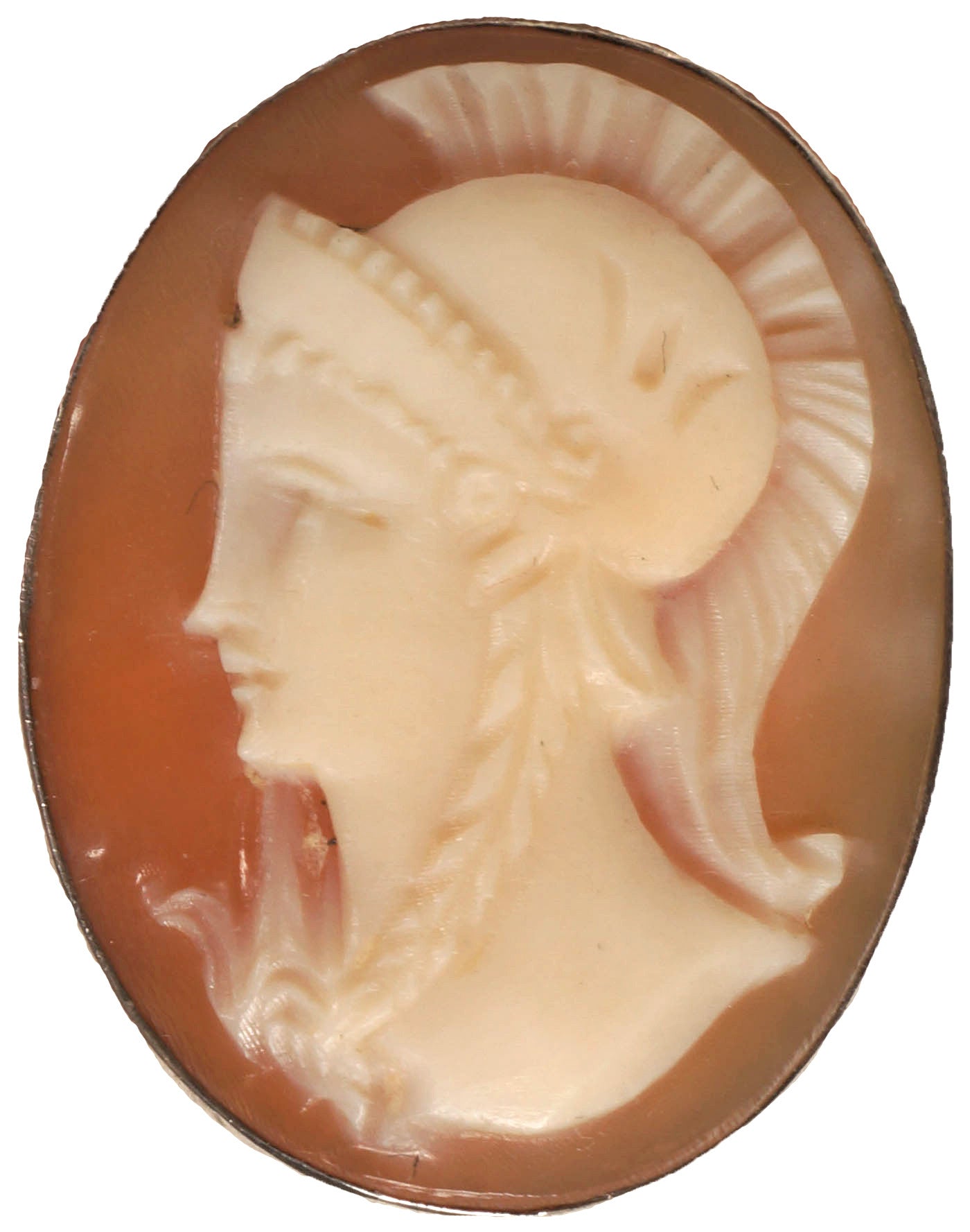Vintage Silver & Carved Cameo Cufflinks with Amazon Centurion Design - Poppy's Vintage Clothing