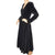 Vintage 1980s Laura Ashley Black Velvet Dress Size 12 Gothic Classic Made in UK - Poppy's Vintage Clothing