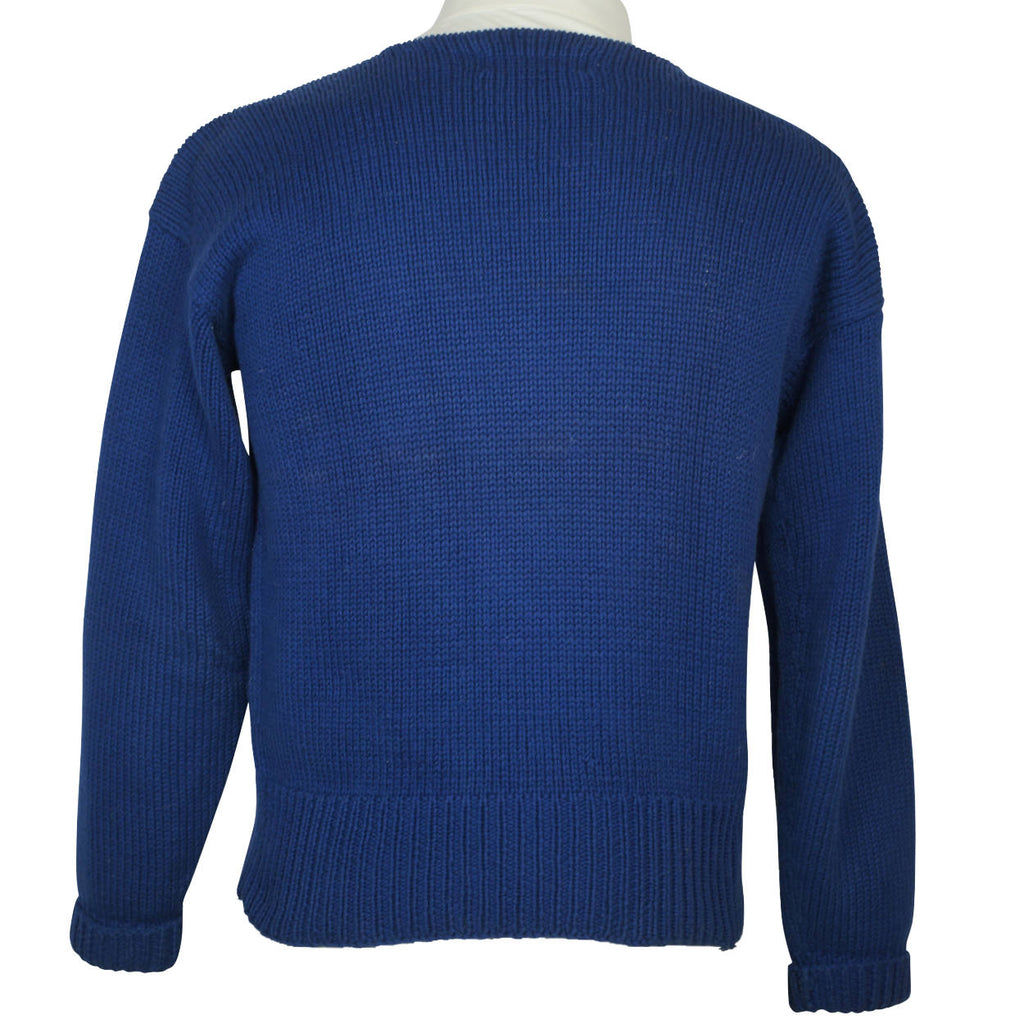 Vintage 80s Ralph Lauren Polo Intarsia Sailboats Sweater M - Poppy's Vintage Clothing