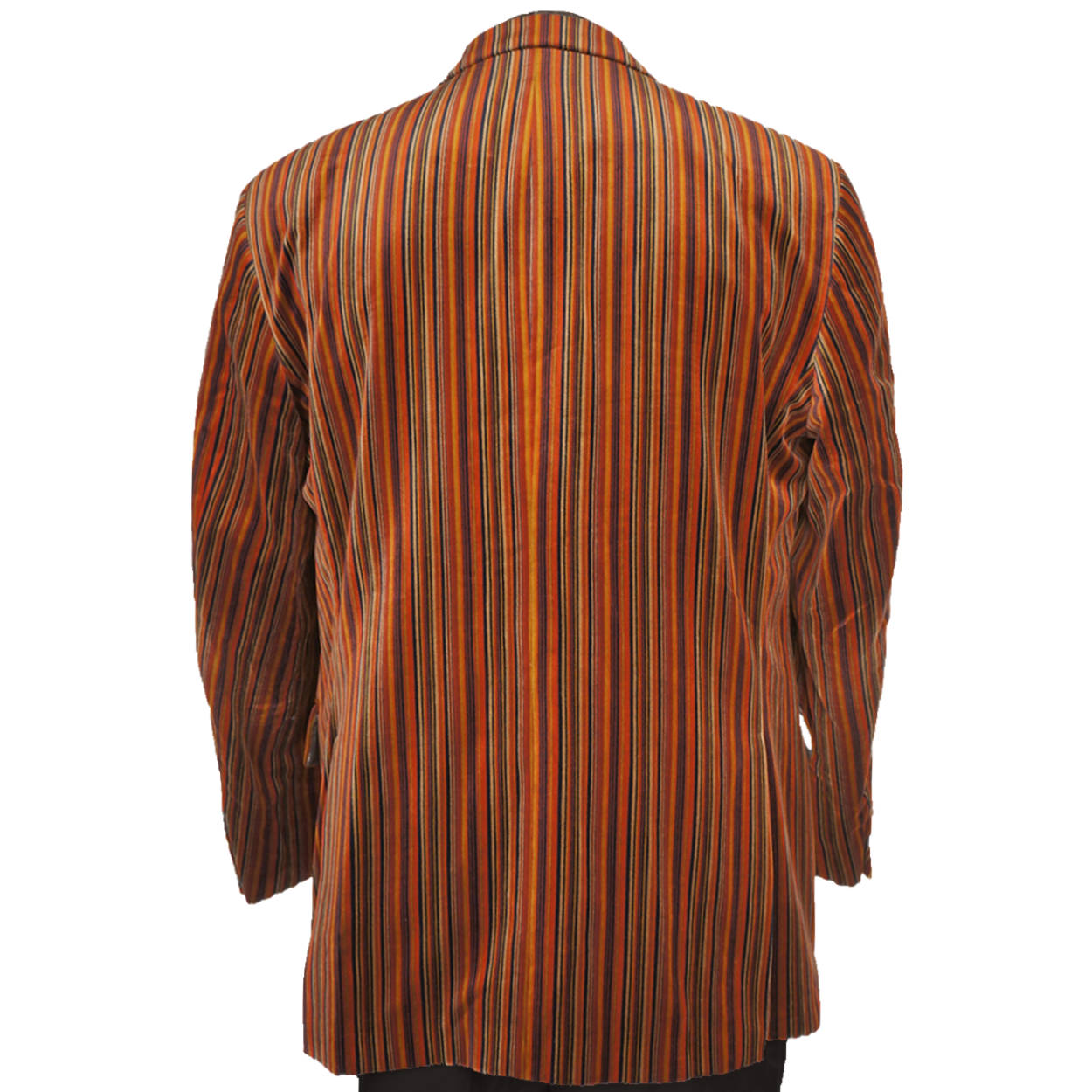 Vintage Mens Striped Velvet Jacket Blazer Sport Coat Laurent Alexandre Paris L - Poppy's Vintage Clothing