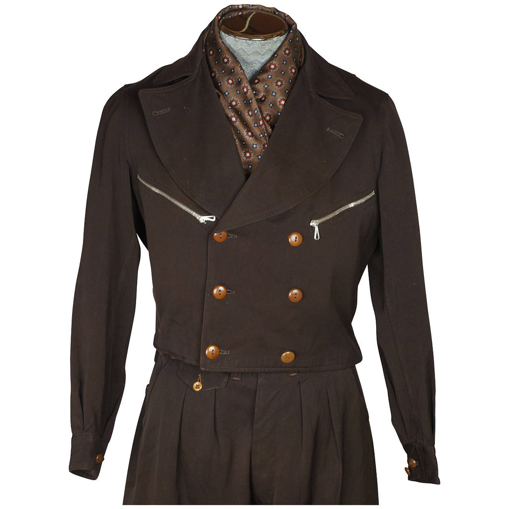 Vintage 1930s Ski Suit Laurentian Cloth Canadian Skiing Mens Size M - Poppy's Vintage Clothing